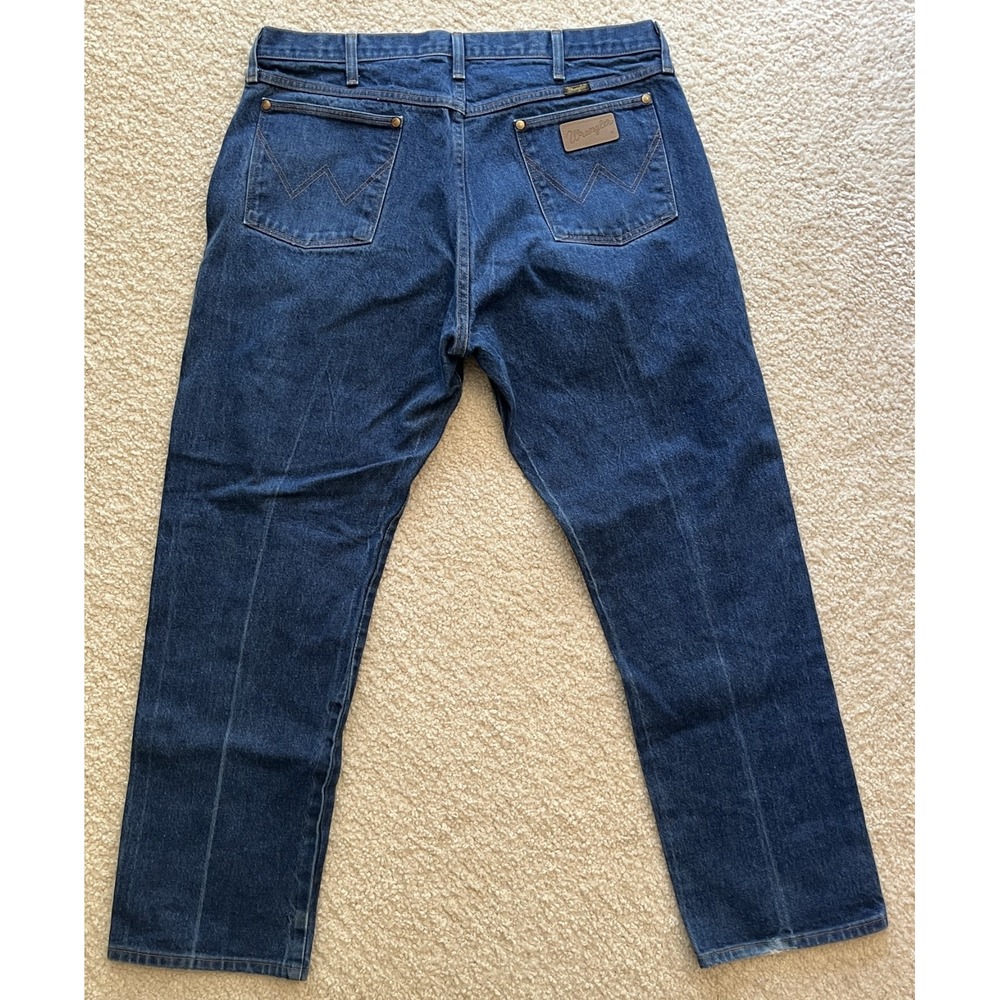 Wrangler 13MWZ Cowboy Cut Blue Denim Jeans Men 38x30 USA
